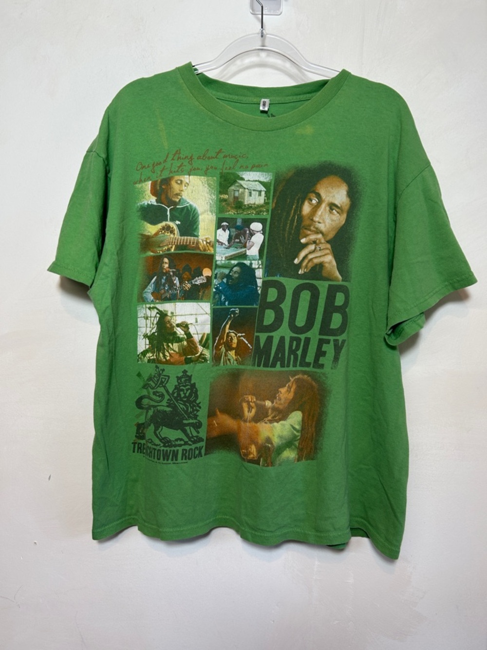 Bob Marley Green Graphic Tee Reggae Music Concert Album Men’s Casual Shirt Sz XL